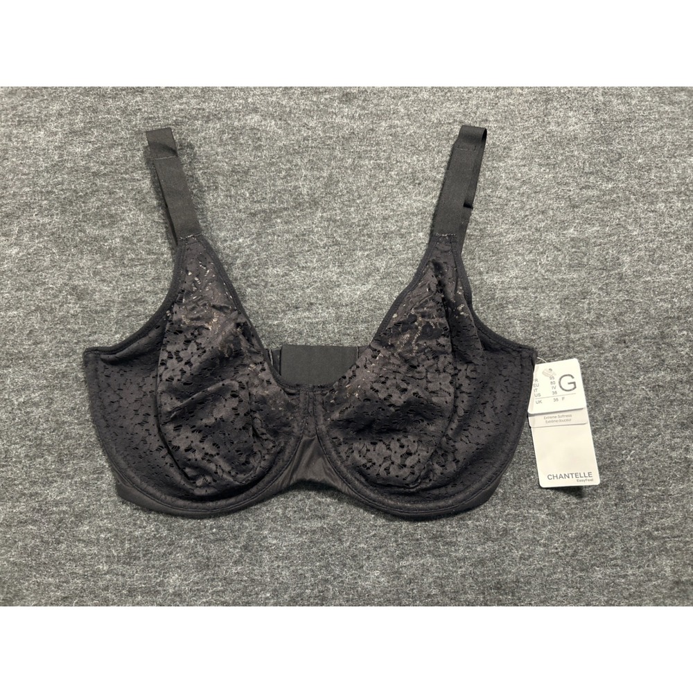 Chantelle Norah Underwire Bra Women 36DDDD Black NEW Lace Full Coverage 13F1